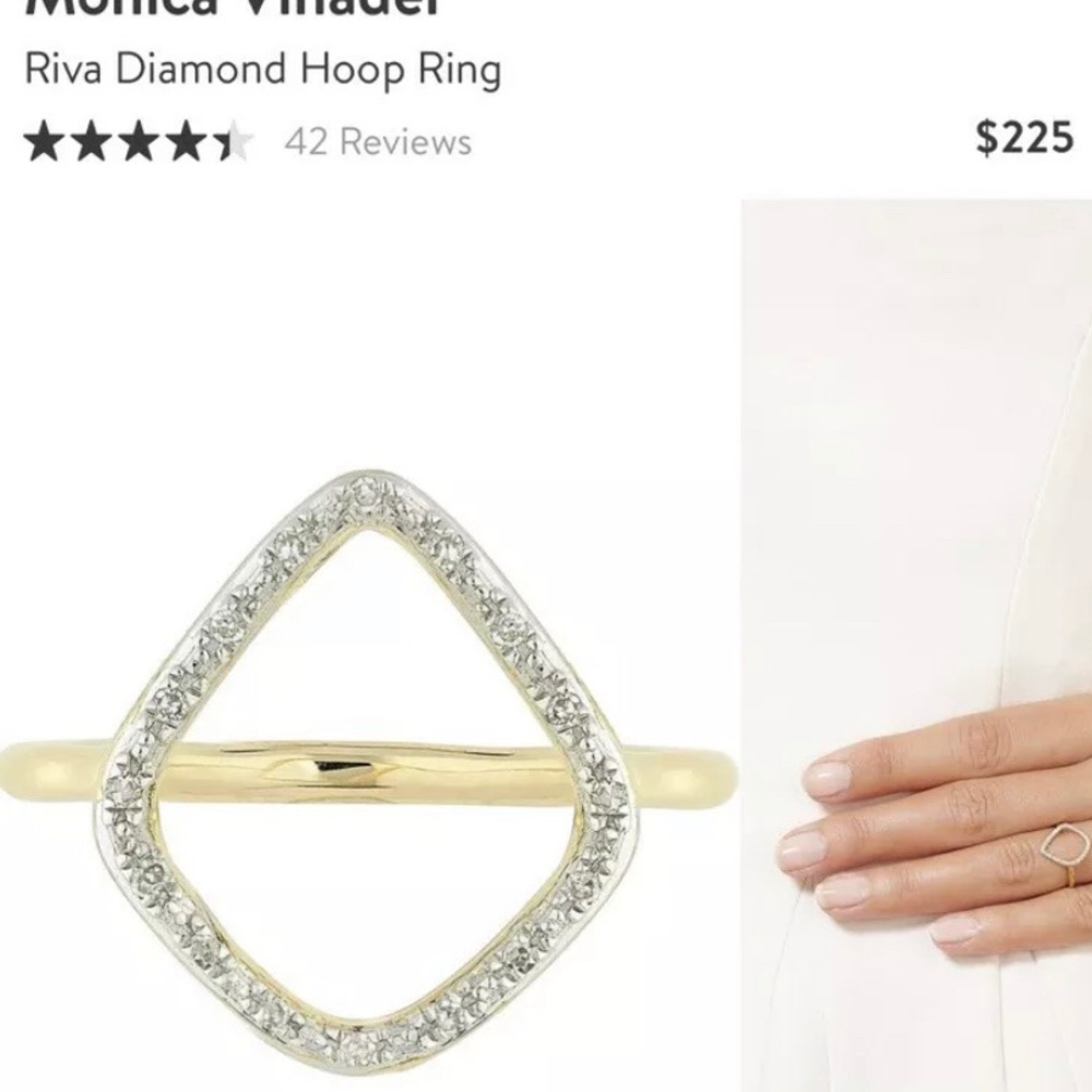 Monica Vinader riva diamond ring